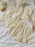 Cute 3-Piece Floral Sleepwear