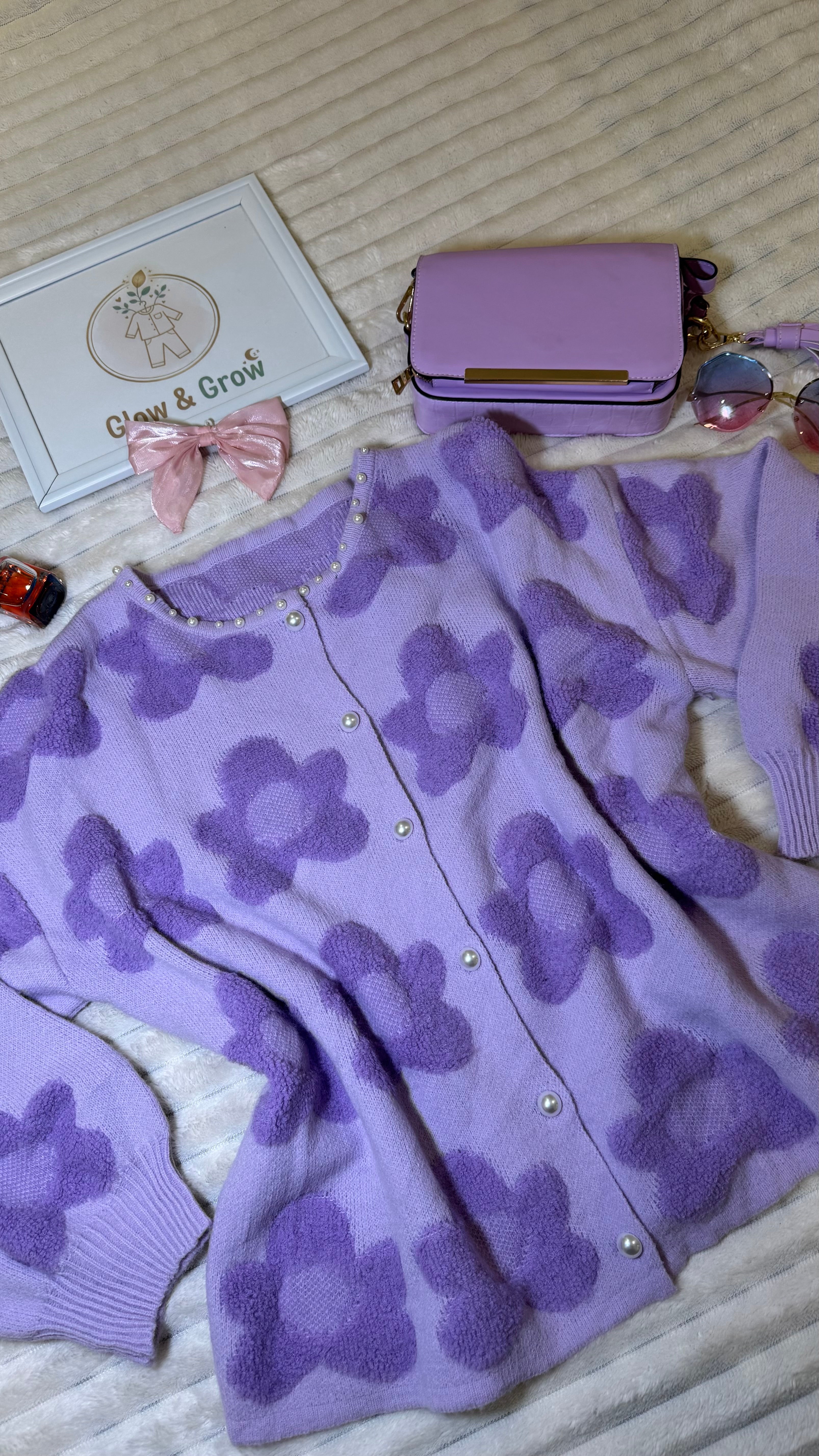 Floral long cardigan