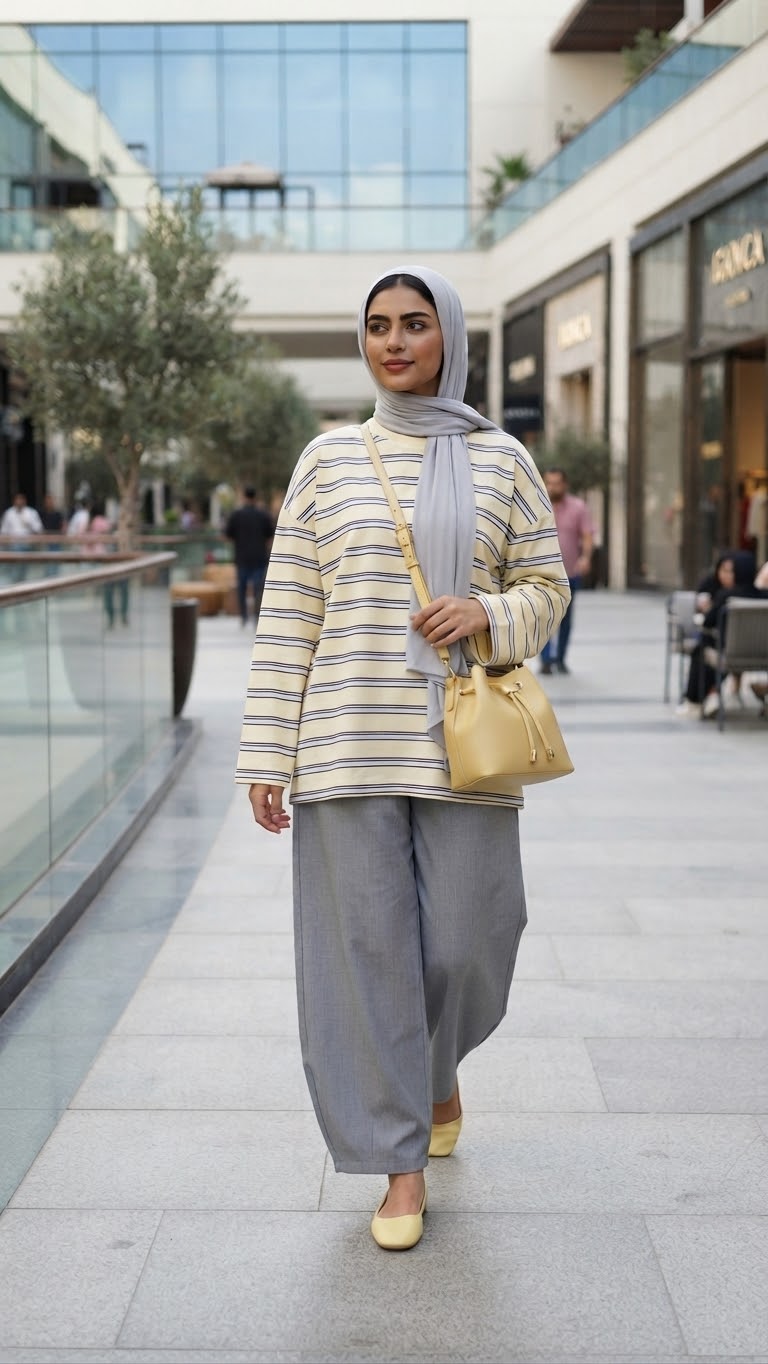 Elegant Striped T-shirt 💛🫰🏻