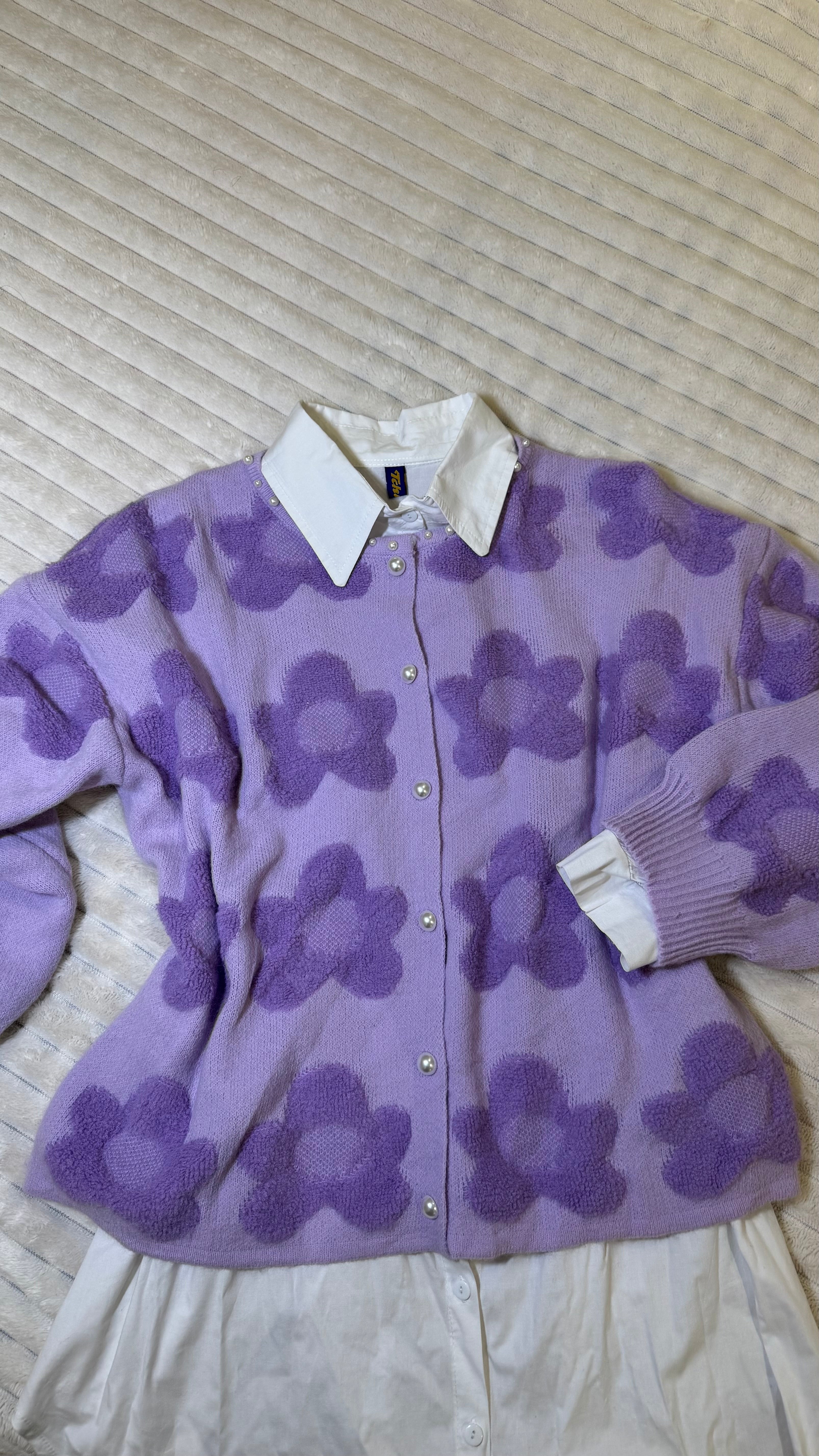 Floral long cardigan