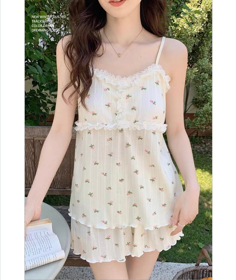 Floral Ruffled Pajama