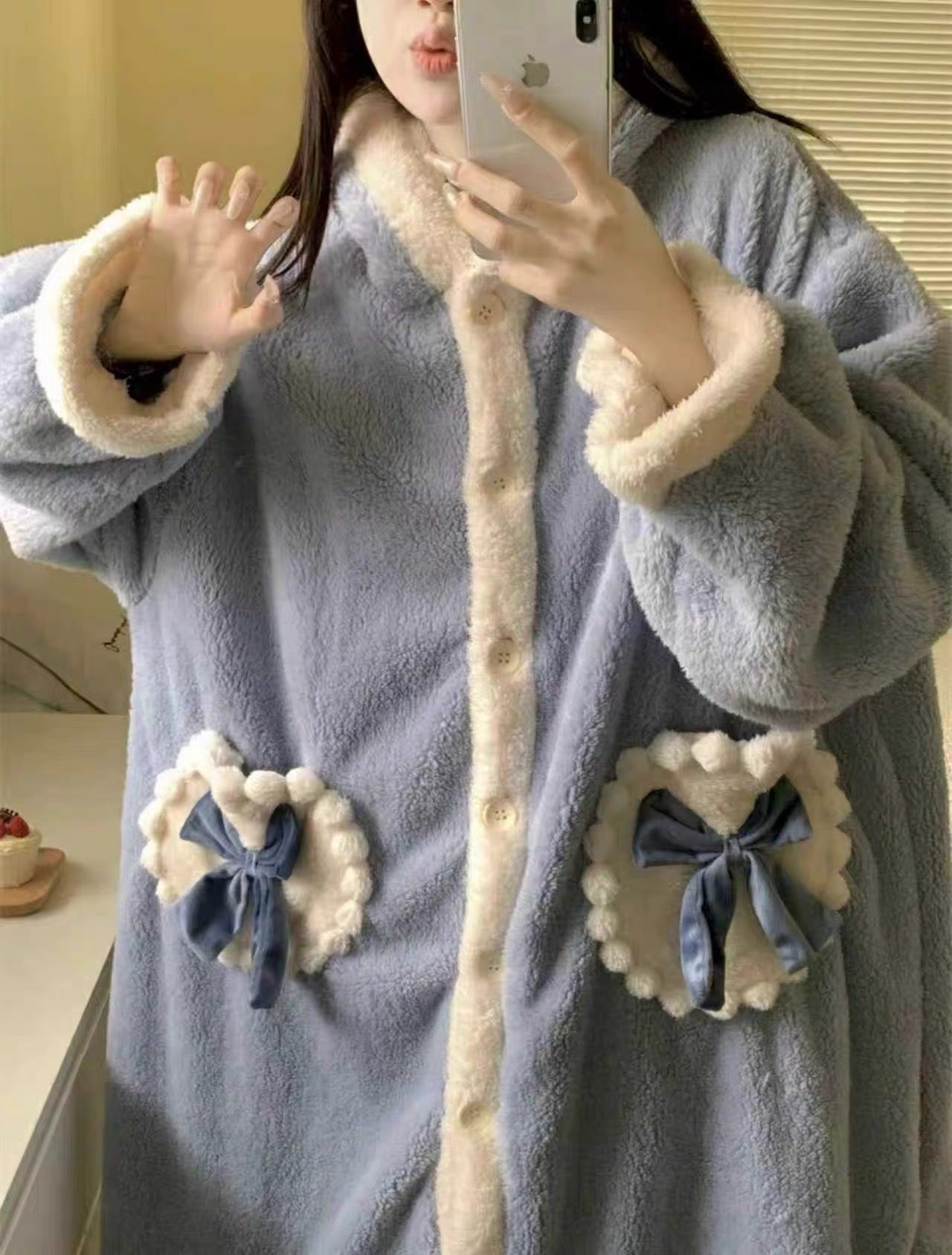 Ultra-Soft Fleece Winter Long Robe