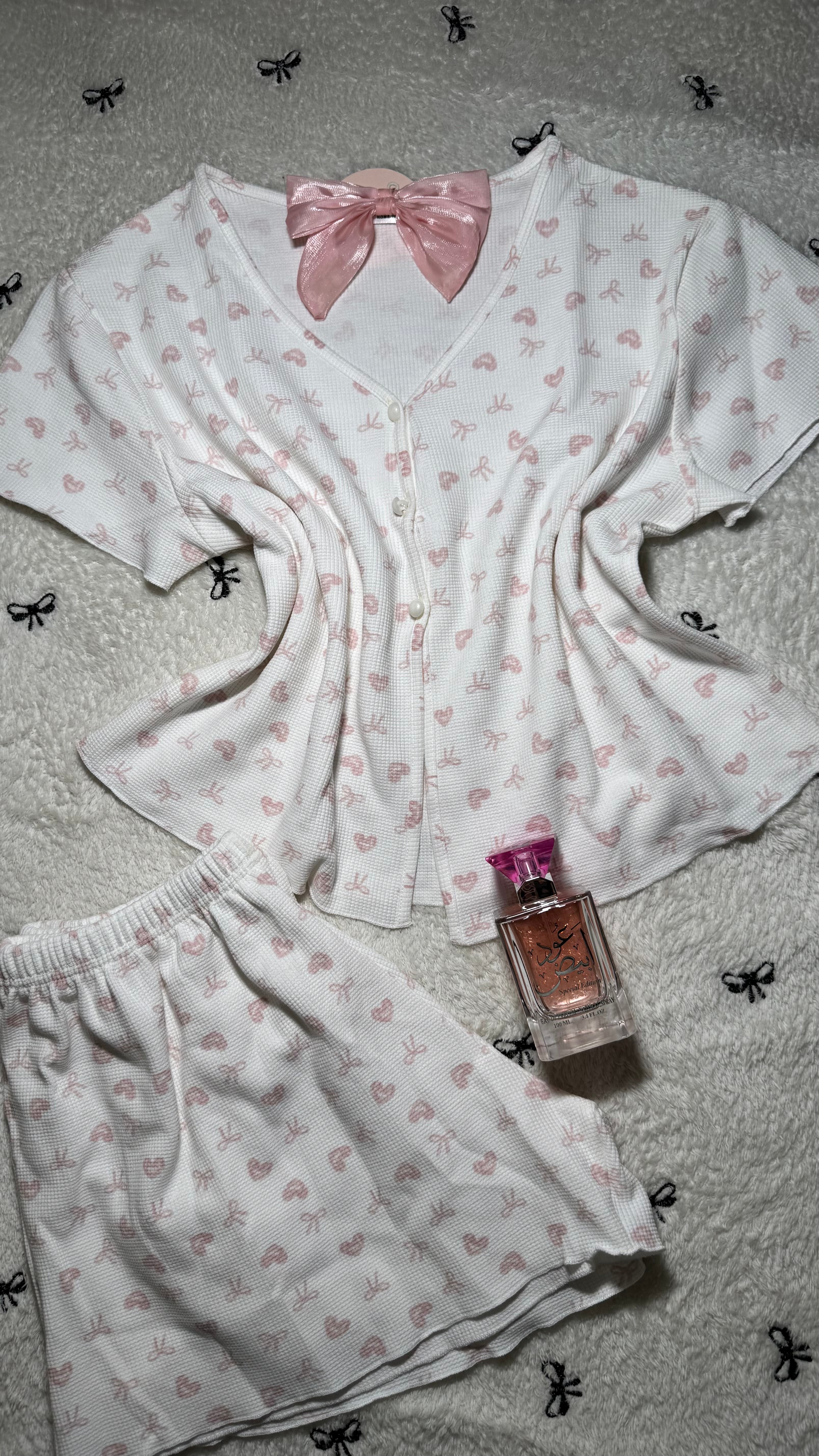 Sweet Pink Bows Waffle set
