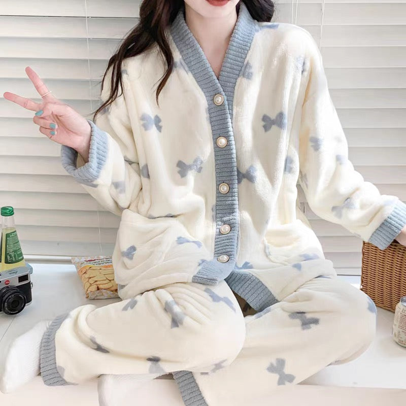 Cozy Fleece Nursing Pajama Set