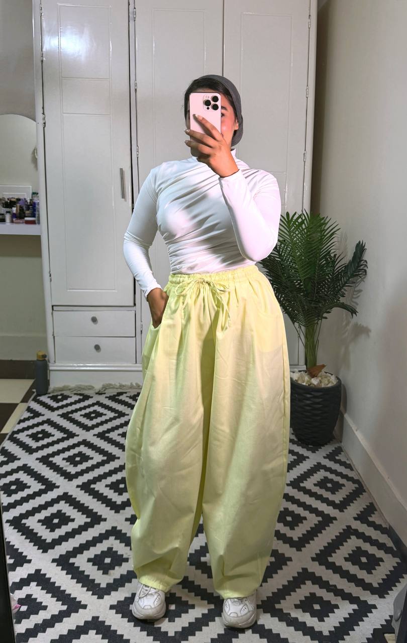 Linen balloon pants