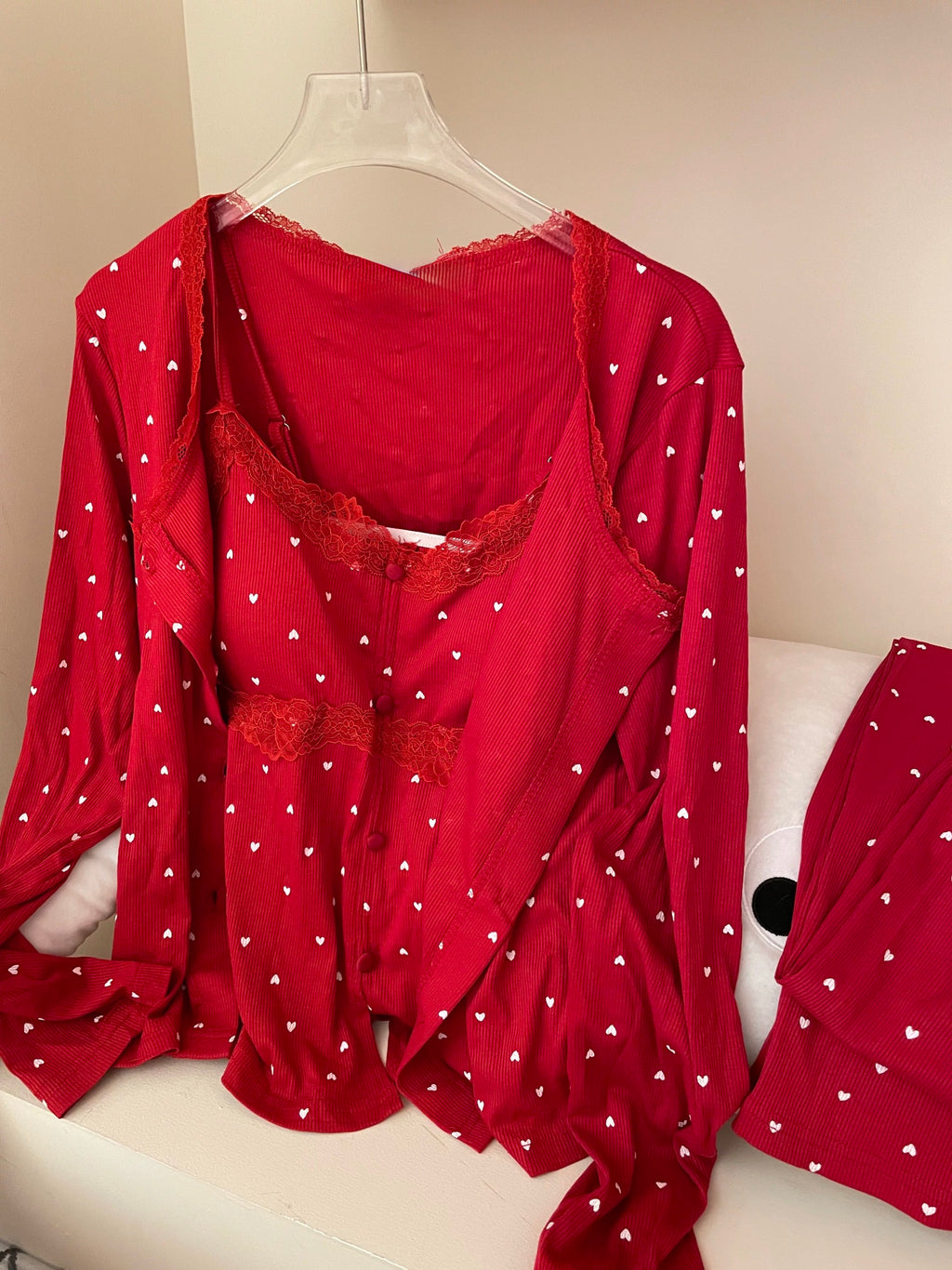 Ribbed cotton pj ♥️🤍
