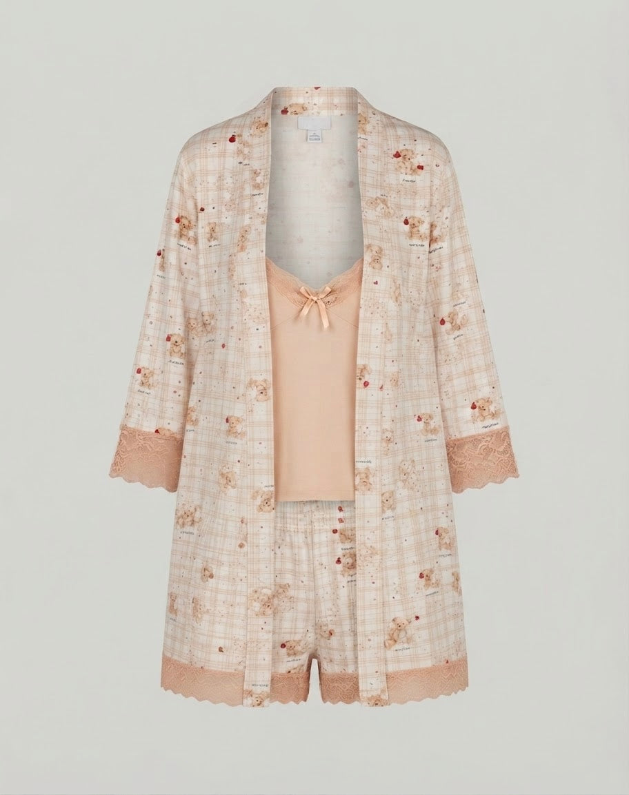 Teddy Lace 3-Pieces Pyjama