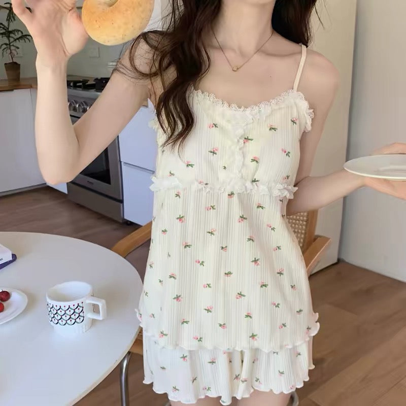 Floral Ruffled Pajama