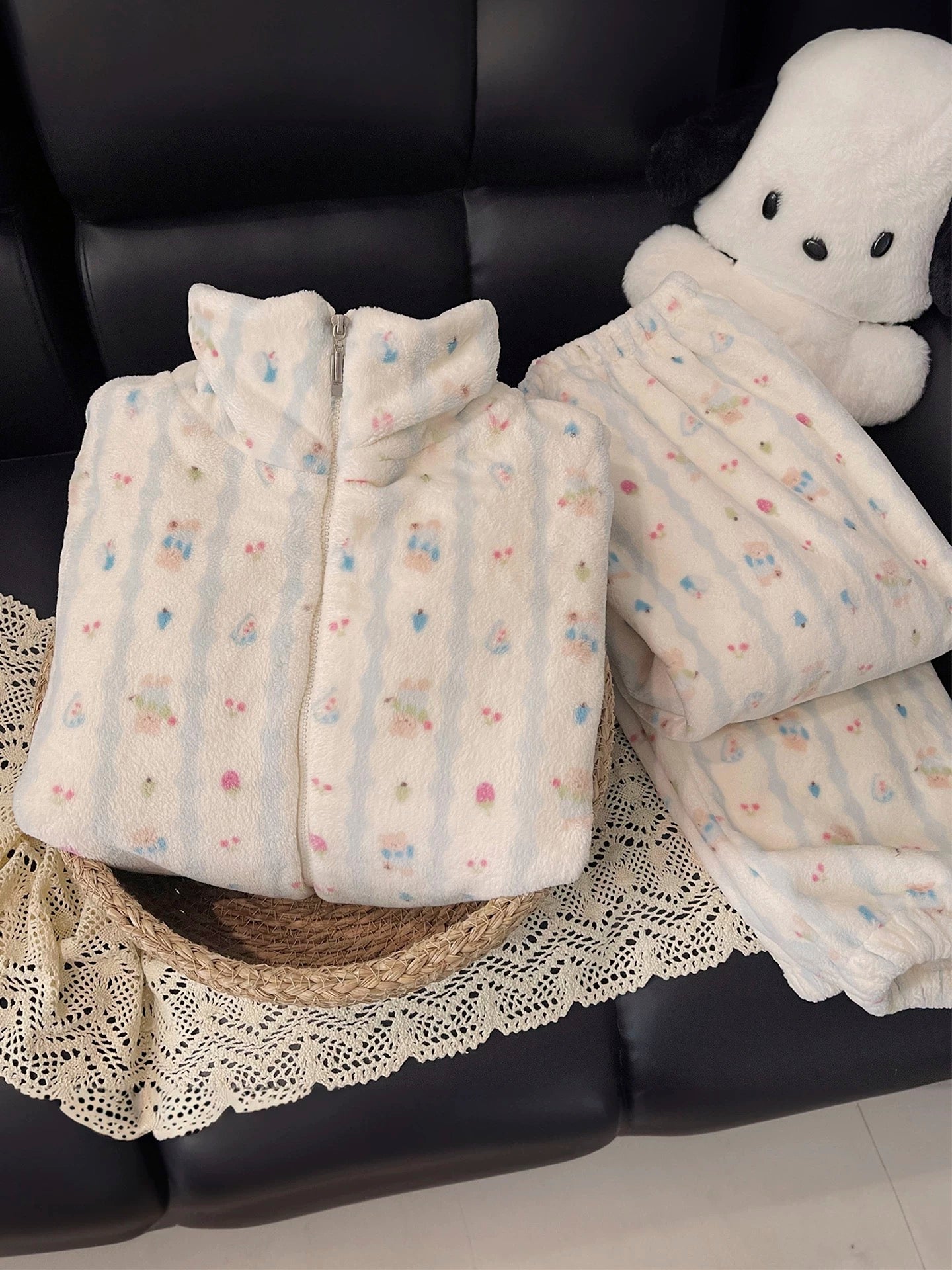 Kawaii "Cloud-Soft" Fleece PJs 🇰🇷