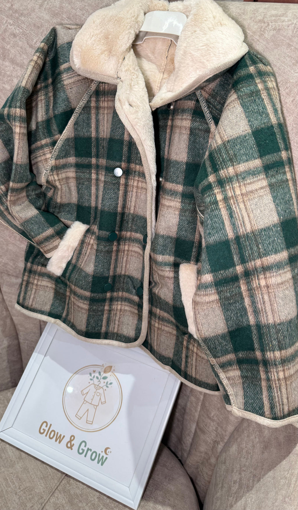 Jacket with Plush Fur Lining and Collar