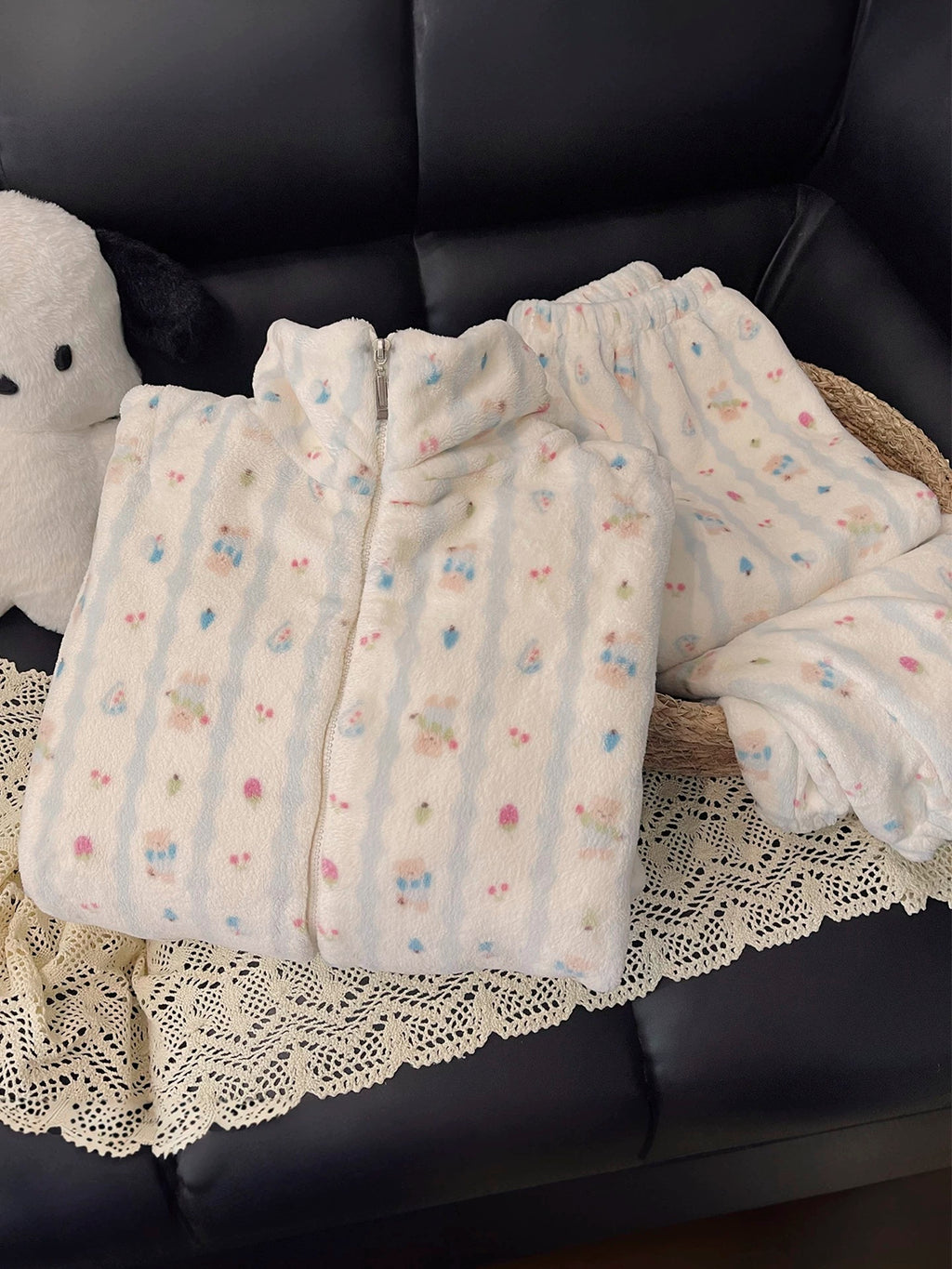 Kawaii "Cloud-Soft" Fleece PJs 🇰🇷