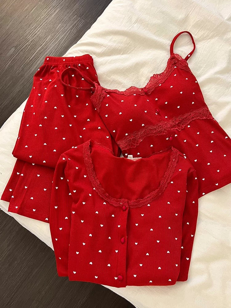 Ribbed cotton pj ♥️🤍