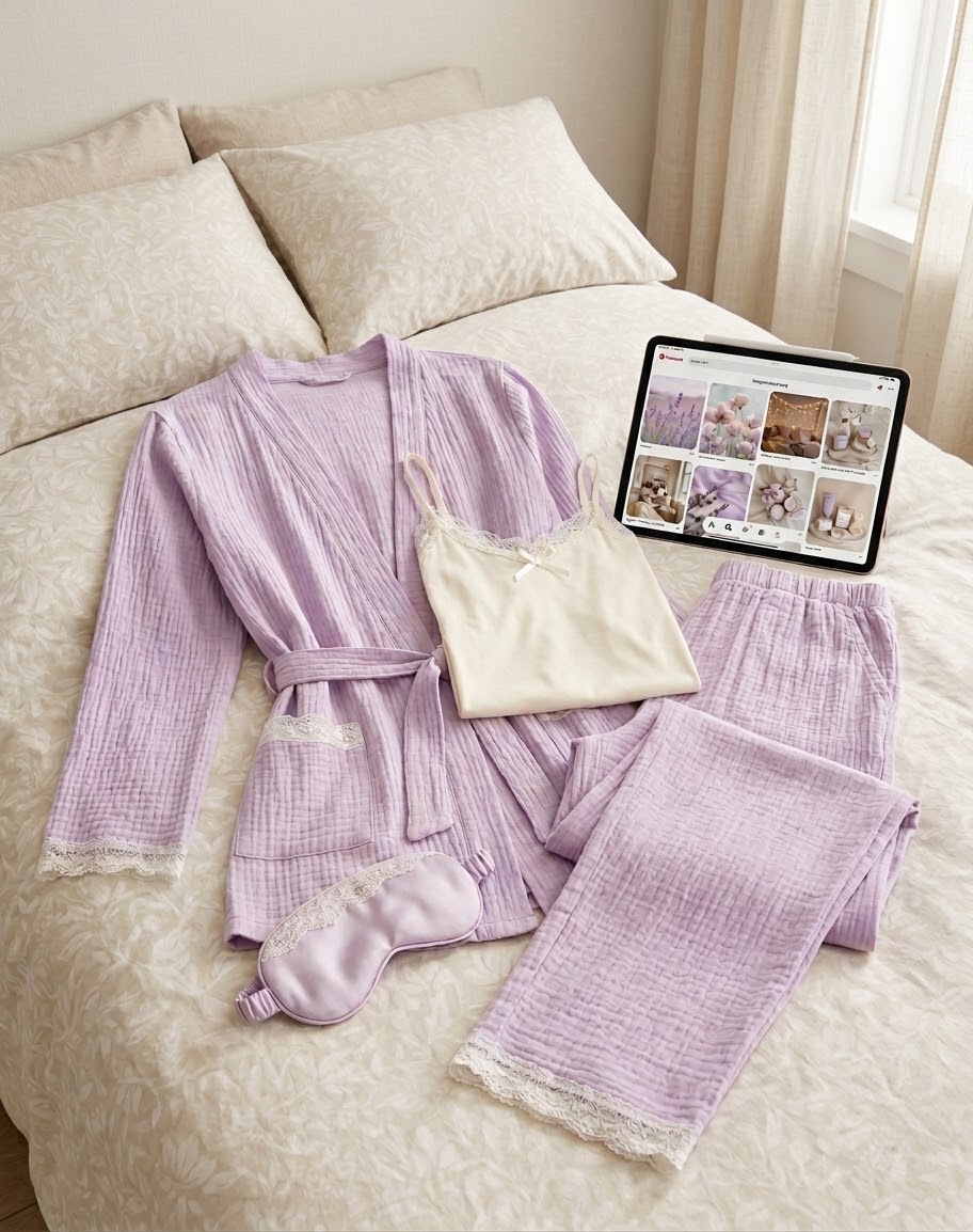Cotton crinkle pajama💜