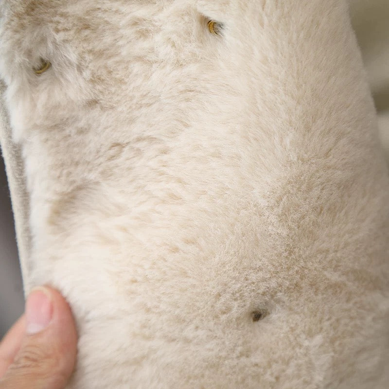 Jacket with Plush Fur Lining and Collar
