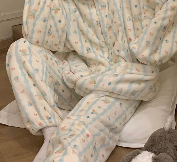 Kawaii "Cloud-Soft" Fleece PJs 🇰🇷