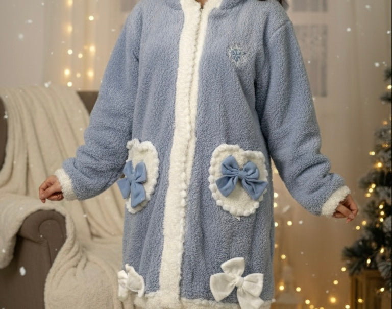 Ultra-Soft Fleece Winter Long Robe