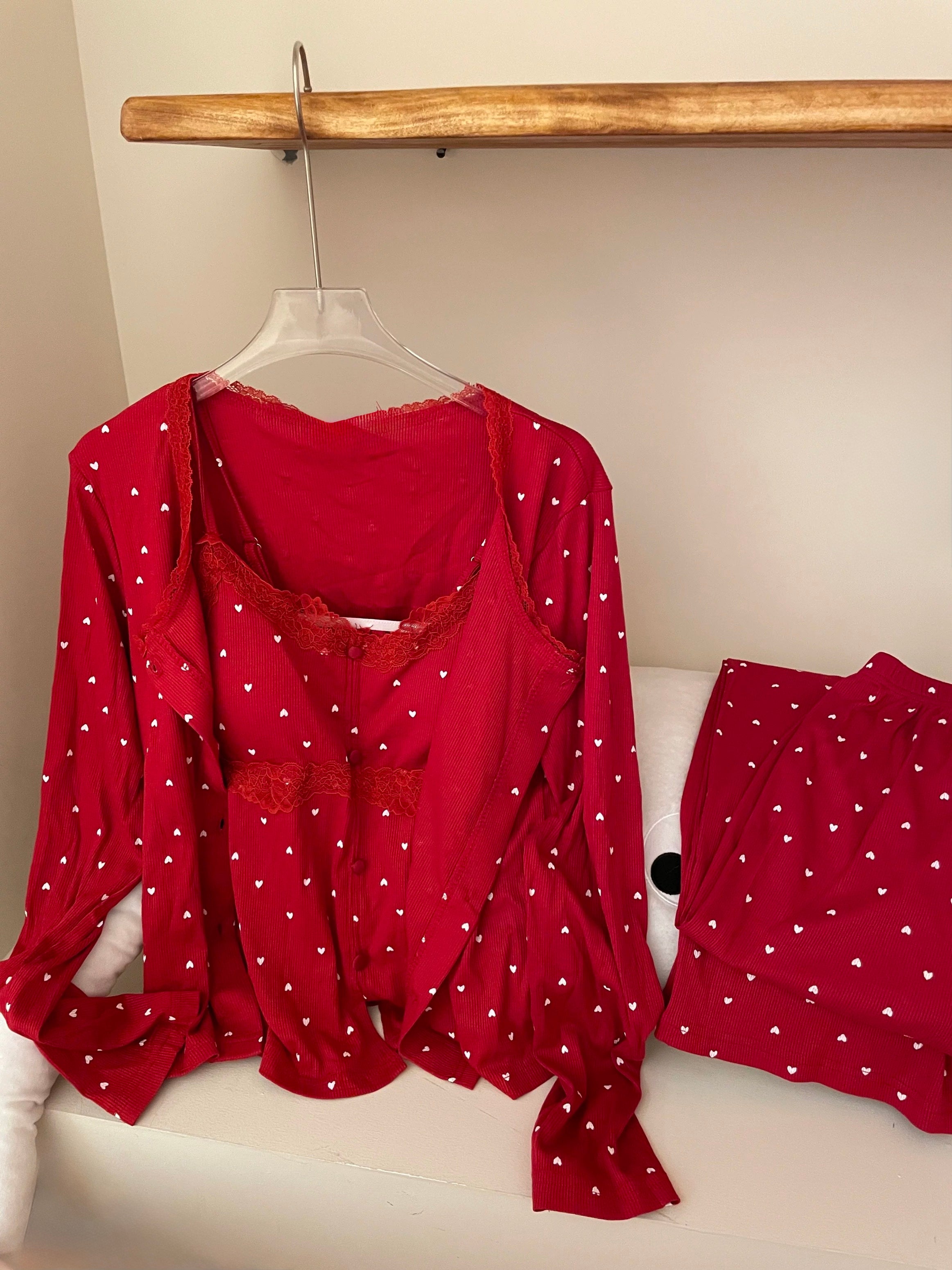 Ribbed cotton pj ♥️🤍
