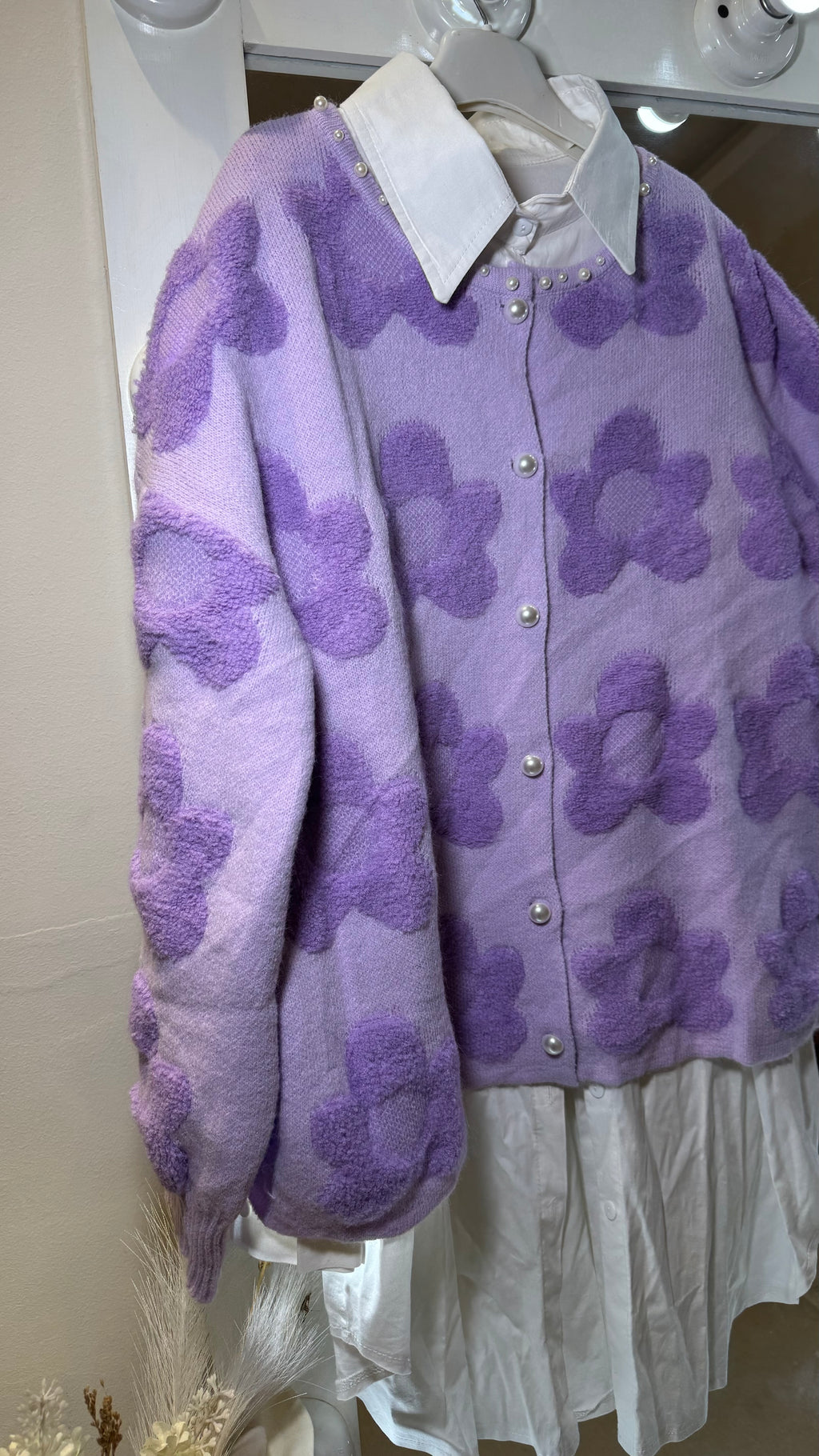 Floral long cardigan
