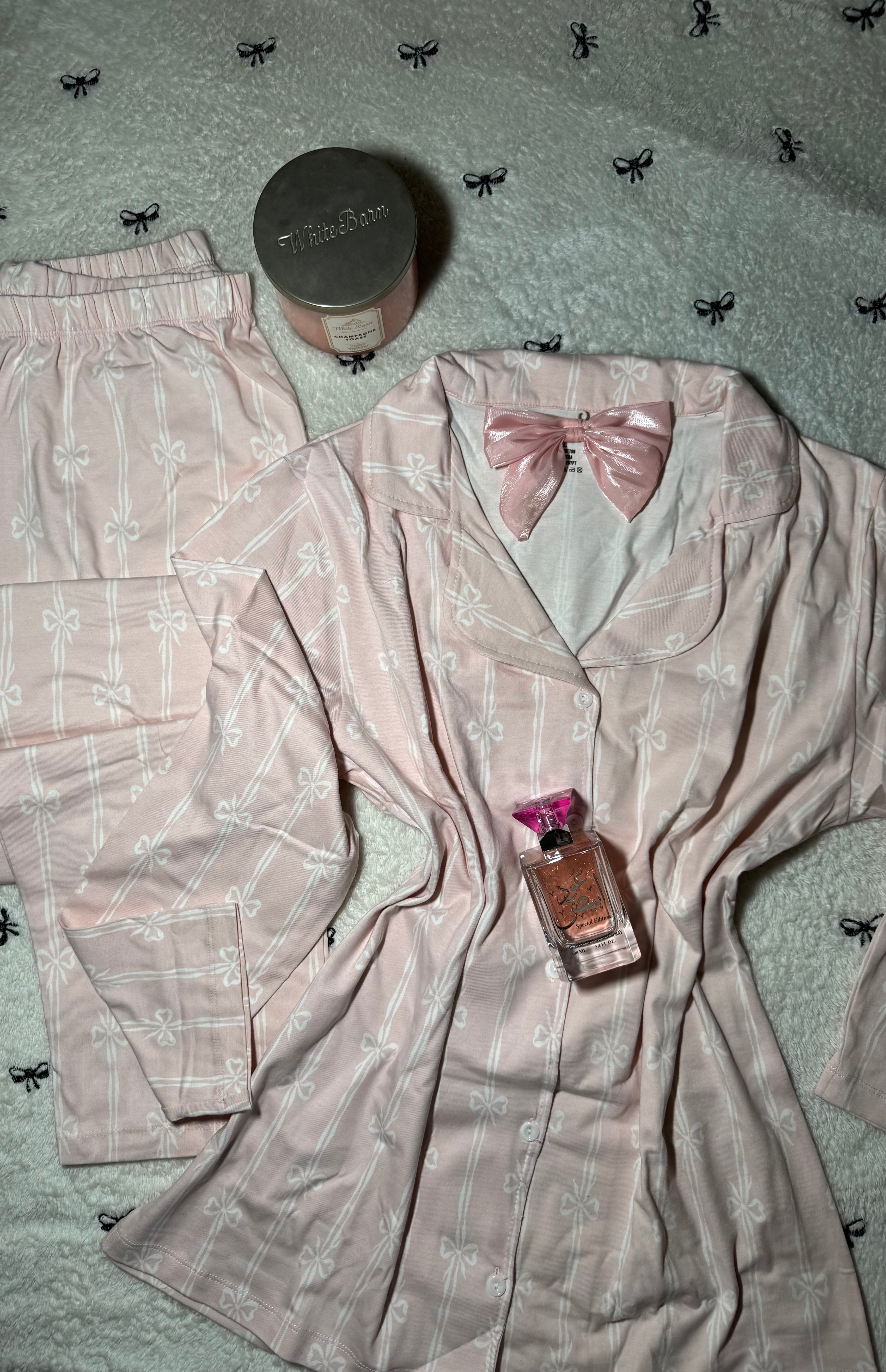 Elegant Pink Bow classic pajama