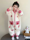 Toddler Fuzzy Bear Fleece Jumpsuit