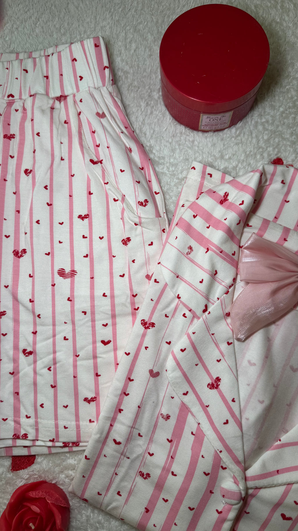Sweet Love Heart-Print Cotton pajama