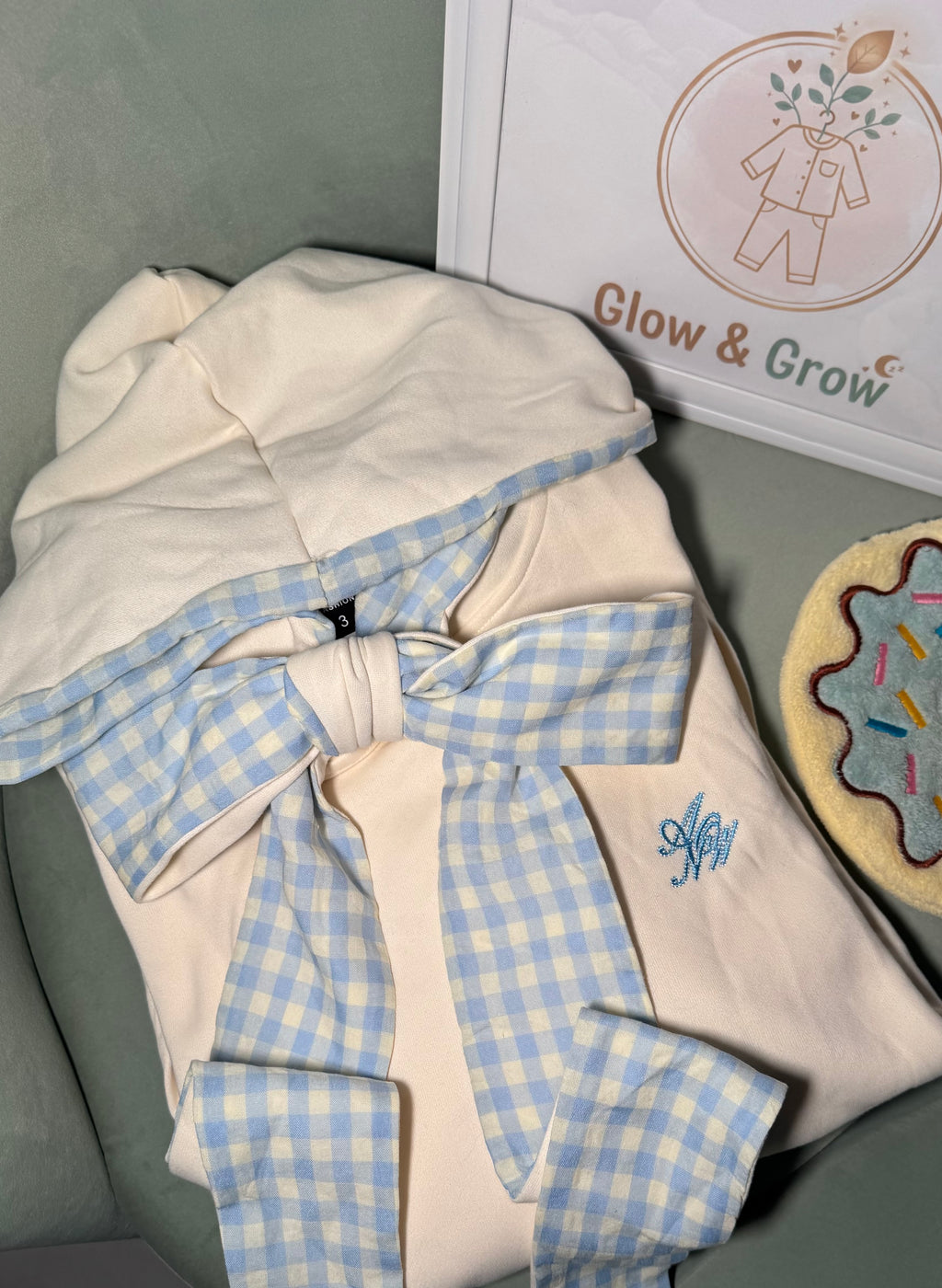 Hoodie with Gingham Bow 🇰🇷