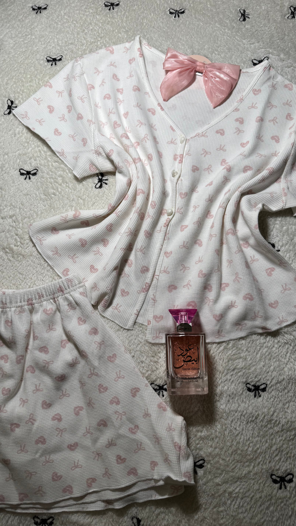Sweet Pink Bows Waffle set