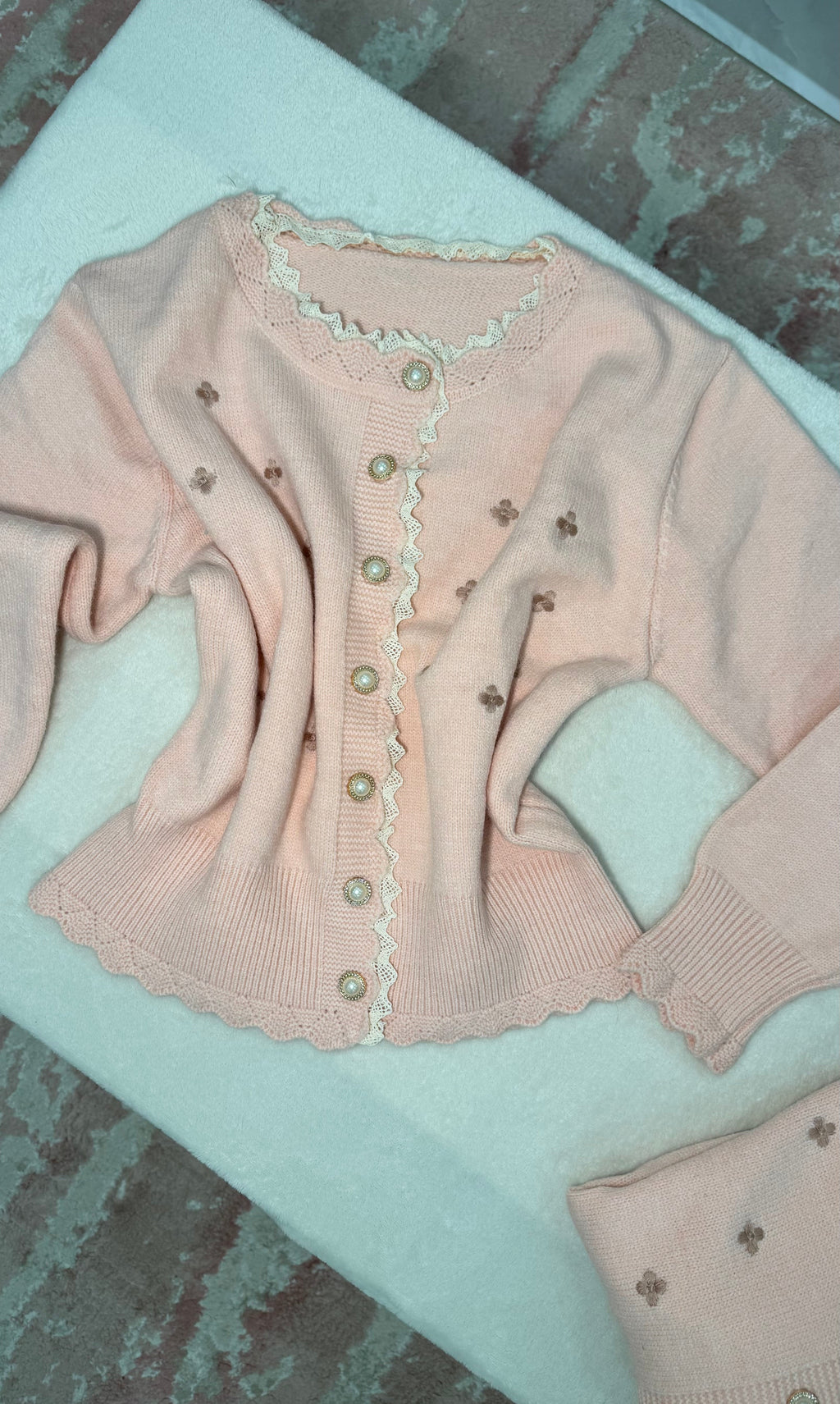 Floral Embroidered Knit Cardigan 🇰🇷