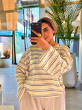 Elegant Striped T-shirt 💛🫰🏻