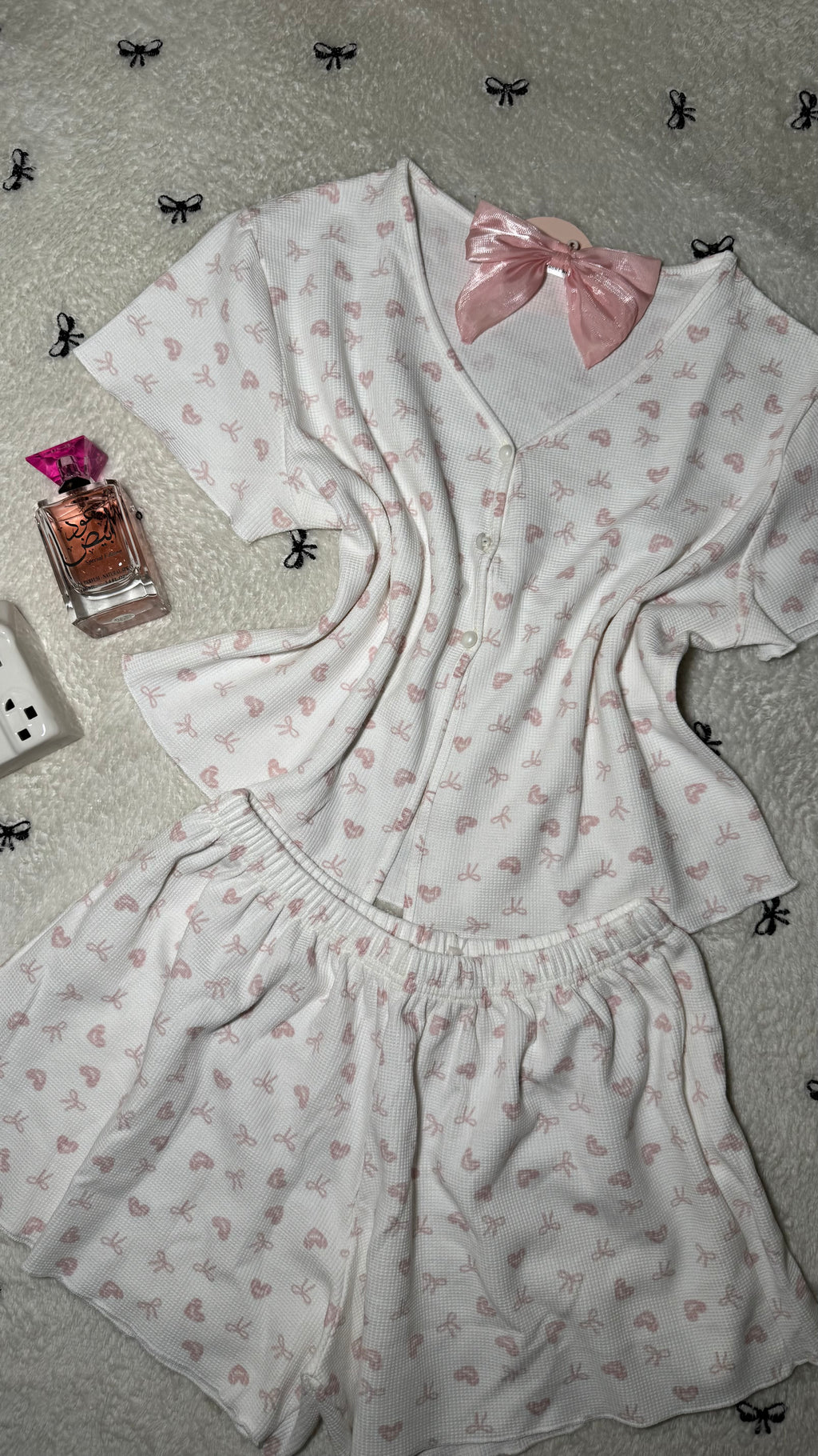 Sweet Pink Bows Waffle set