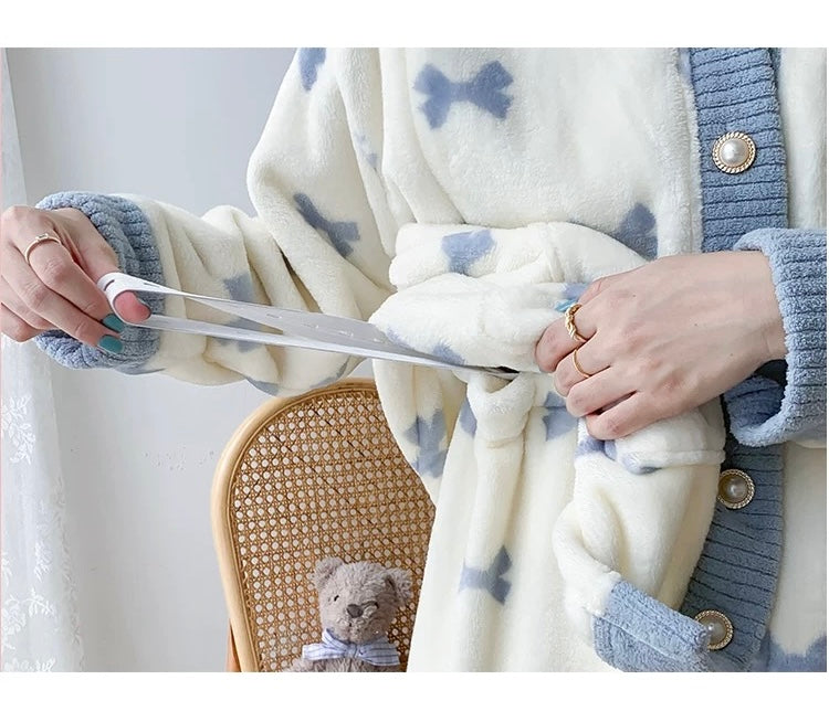 Cozy Fleece Nursing Pajama Set