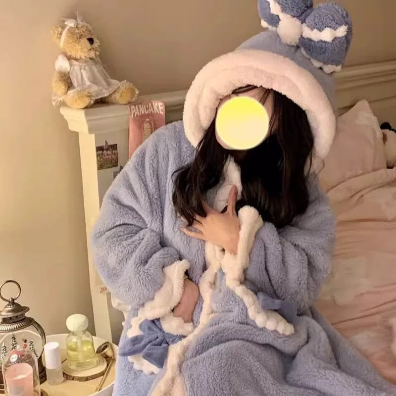 Ultra-Soft Fleece Winter Long Robe
