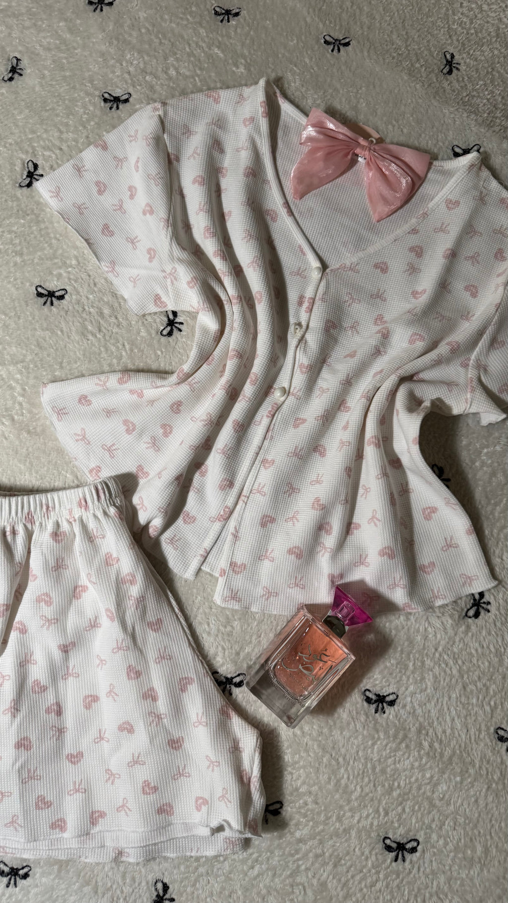 Sweet Pink Bows Waffle set