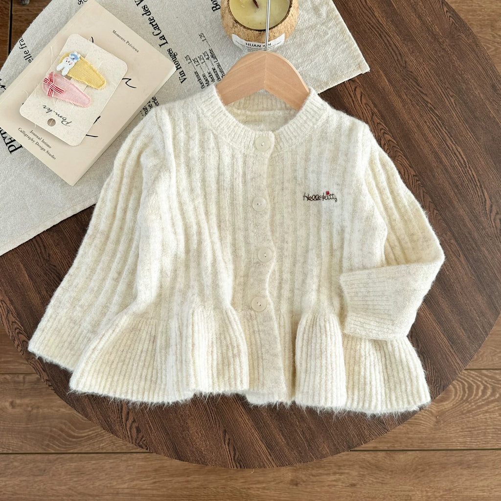 Hello Kitty Knitted Ruffle Cardigan 🇰🇷