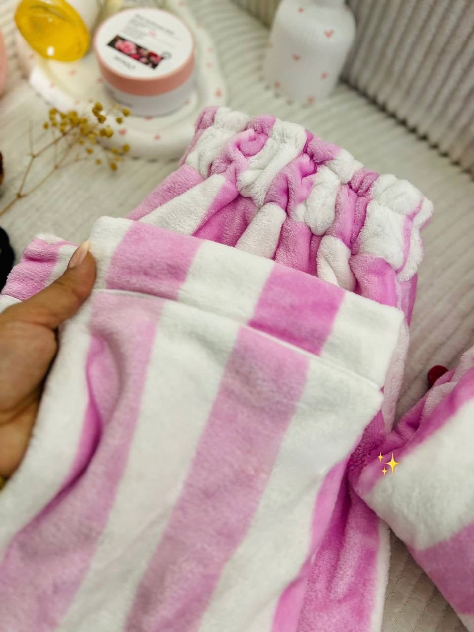 Candy Stripe Plush Pajama