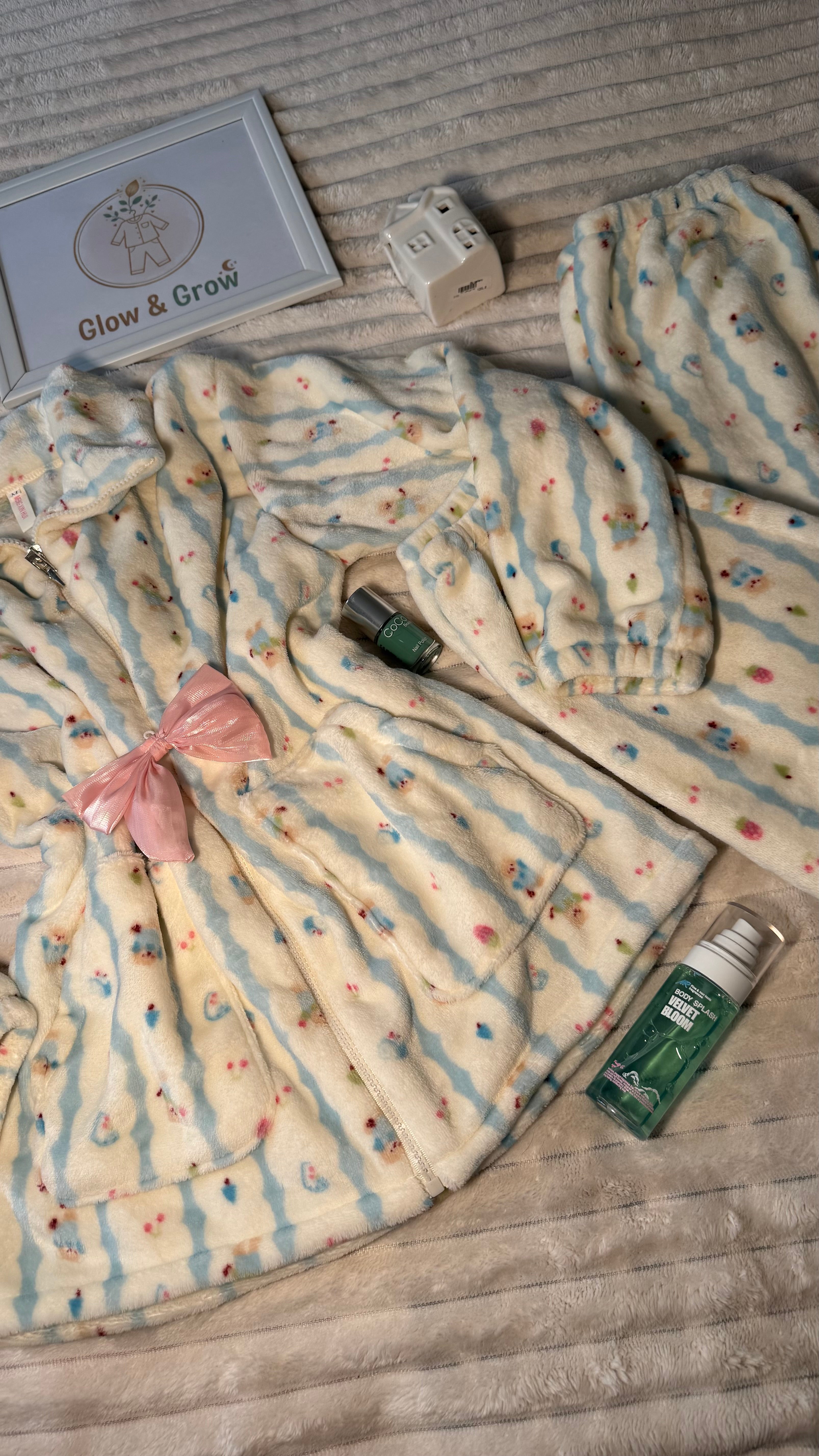 Kawaii "Cloud-Soft" Fleece PJs 🇰🇷